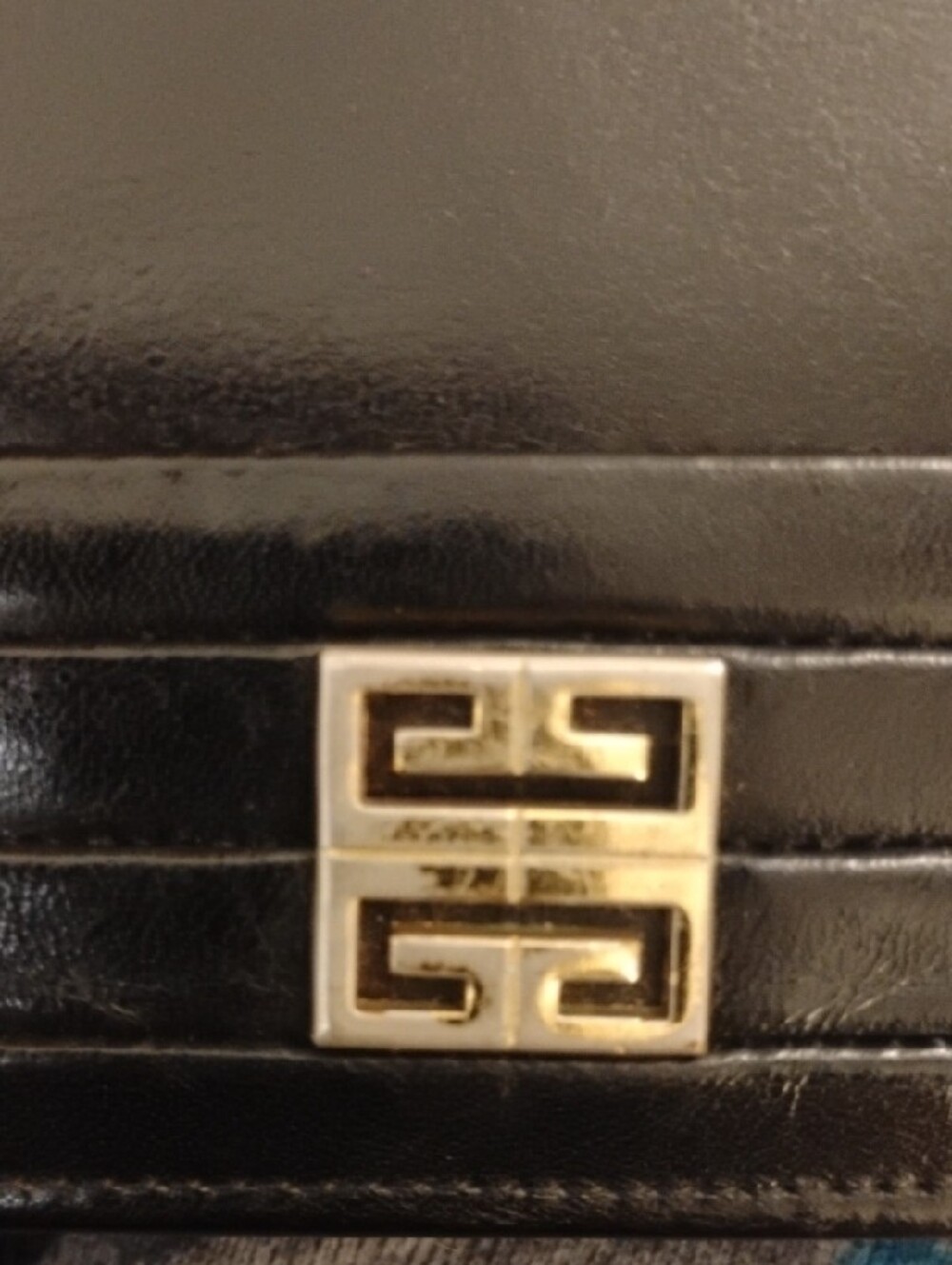 Givenchy Black Leather Clutch with Gold Chain - Picture 3 of 7